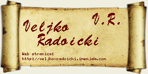 Veljko Radoički vizit kartica